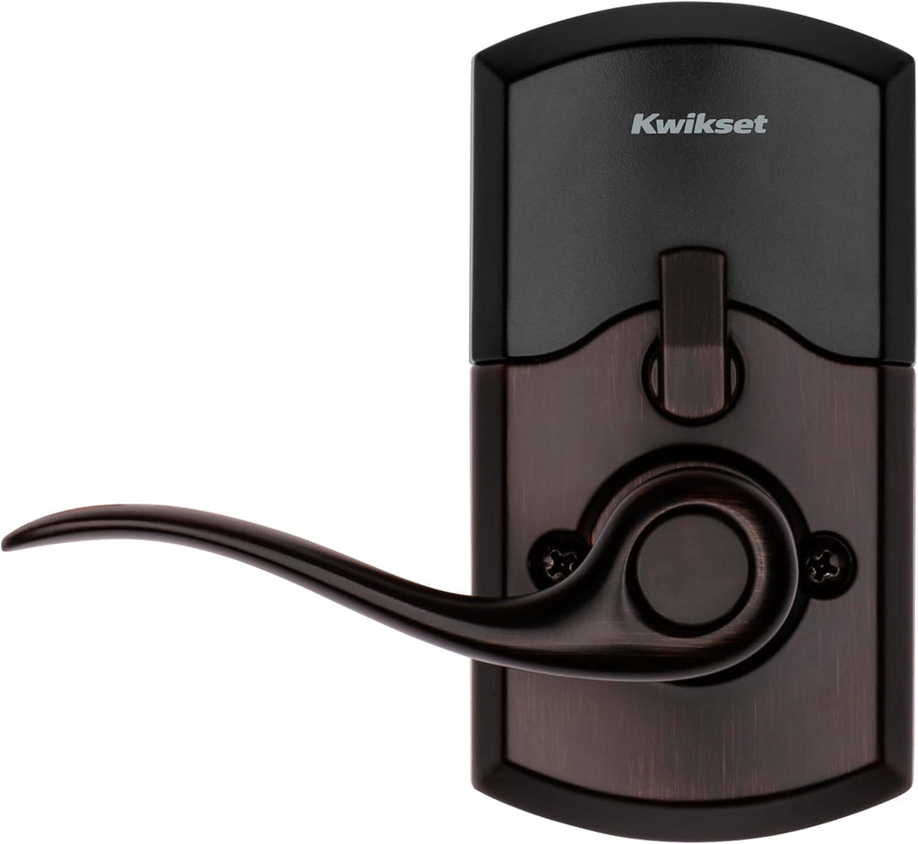 Smartcode 917 Keypad Keyless Entry Traditional Residential Electronic Lever Deadbolt Alternative with Tustin Door Handle and Smartkey Security, Venetian Bronze